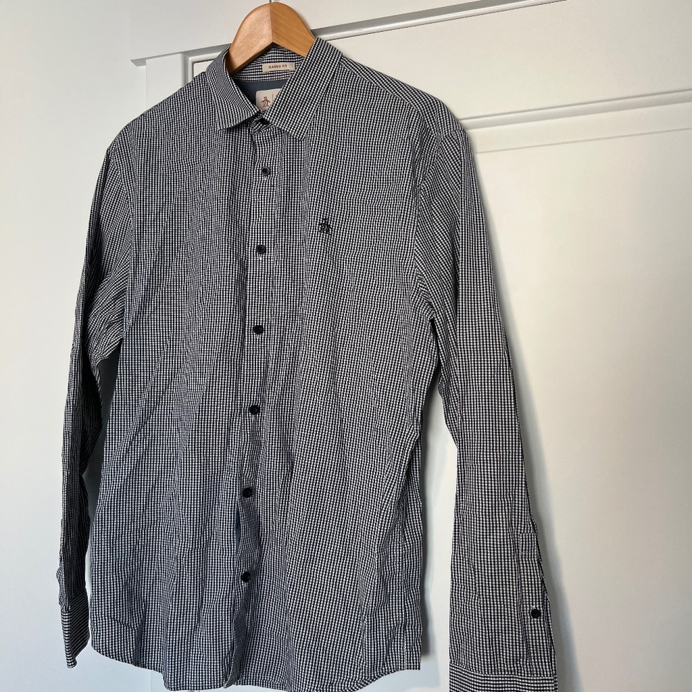 Penguin Button Down Shirt Men's Large